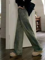 Women's Vintage High-Waisted Wide-Leg Jeans
