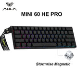 AULA Mini60 HE/Pro/Max 60% Magnetic Switch Keyboard RGB Tri Mode Wireless Mechanical Keyboard 8000Hz 0.01mmRT for Pc Gamer Gifts