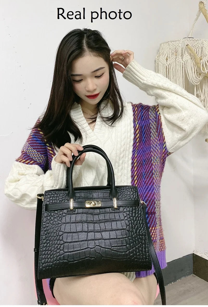 Hot ZOOLER Fashion Woman Bag Full Genuine Leather Shoulder Bags for Businesswomen Real Cow Handbags Purses Bolsa Feminina #wg383