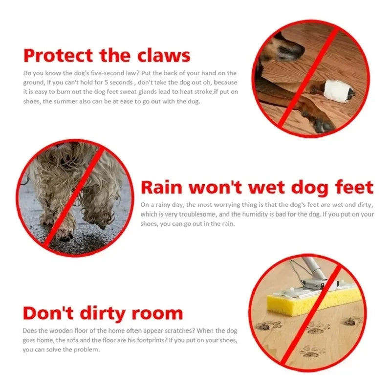 Dog Boots – Waterproof, Non-Slip & Reflective (4 Pcs)