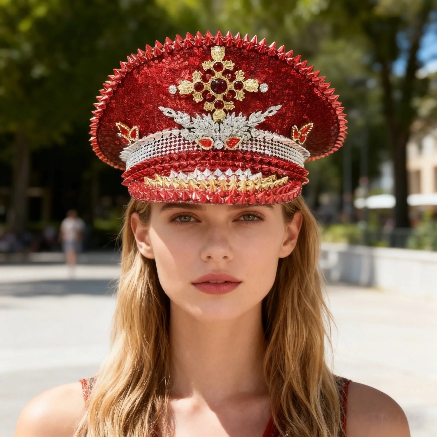 Rhinestone Captain Hat | Festival & Masquerade Cap