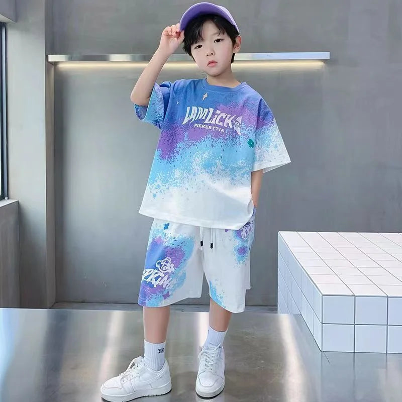 Teen Summer Gradient Tee & Shorts Set