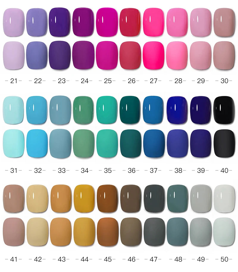 MXSI 60-Color Gel Nail Polish Kit – Glitter UV Set