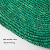 Large Handwoven Rattan Tote Bag for Women Natural Straw Beach Bag Purse Luxury Shoulder Bags Handbag Summer