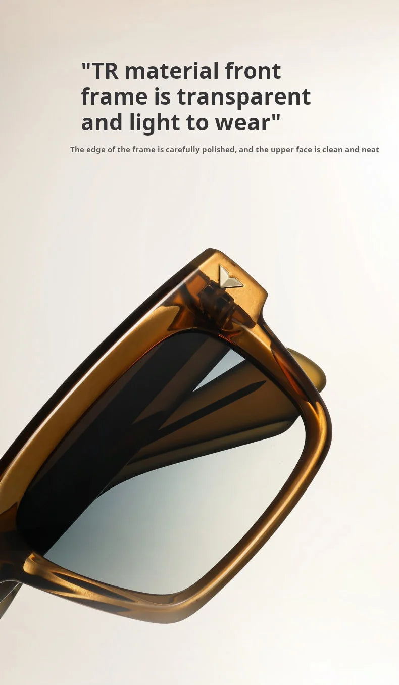 YIMARUILI Retro Square Men's Polarized Sunglasses Fashion Trend UV Protection High Quality TR90 Acetate Women's Driving Glasses