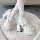 Women's Platform Mary Jane Pumps | Butterfly Strap Heels