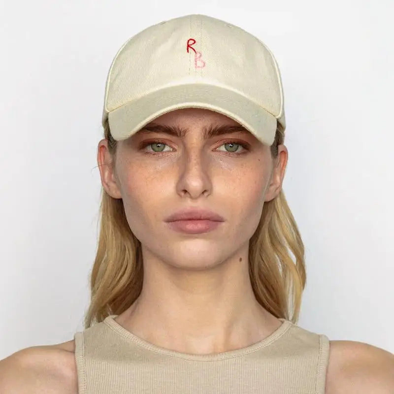 Monogram Cotton Baseball Cap – Hand-Embroidered Dad Hat