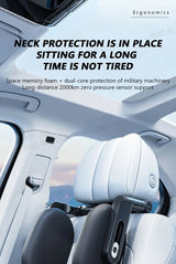 SEAMETAL Multifunctional Car Headrest 3D Memory Foam Neck Support Pillow Free-Adjustment Neck Protection Pillow for Traveling