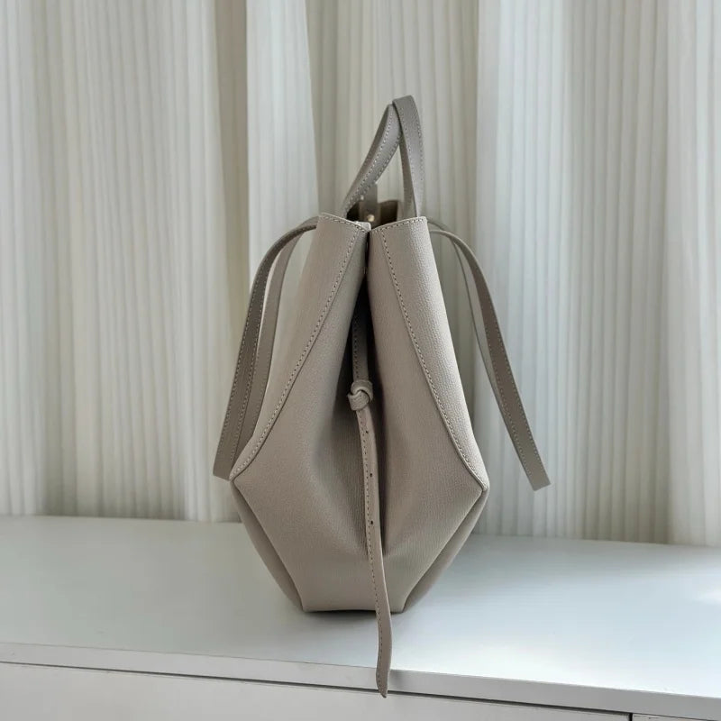 Lychee-Grain Cowhide Tote | Luxury Leather Handbag