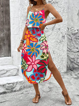 Summer Spaghetti Strap Flowy Dress
