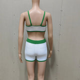 Tossy Summer Contrast Knit Outfits Halter Top And Short Trousers Sets Female Beach Holiday Sexy Casual Tracksuit Y2k Women Sets
