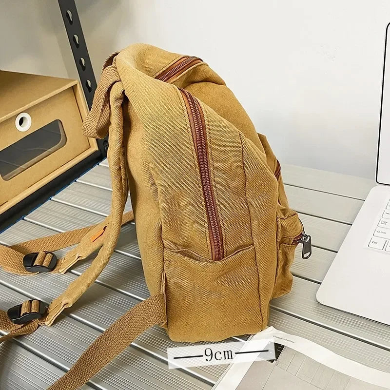 Mini Canvas Backpack – Vintage Unisex Rucksack