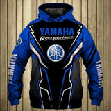 Yamaha men's 3D printed motorcycle hooded pullover shirt, suitable for street wear and motorcycle riding