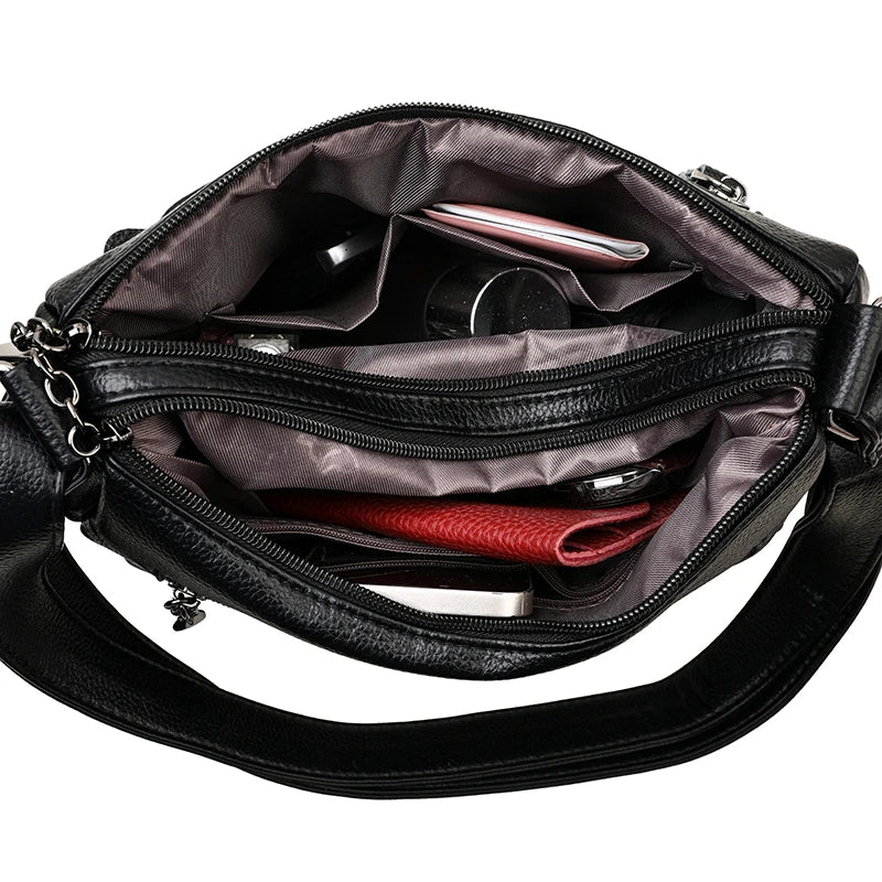 Fashion Women's Brand Trendy Shoulder Bag Leather Crossbody Bag High Quality Women Tote Bags 2024 Large Capacity Female Handbags