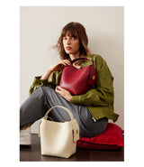 LA FESTIN Original Brand Genuine Leather Ladies Handbag Shoulder Crossbody Bag Portable Bucket Bag Female Bags Women's Bag