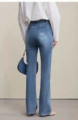 Amii Flared Jeans Autumn 2026 New Commuter Style Casual Versatile Women's Pants Solid Color Denim Trousers For Women 12621032