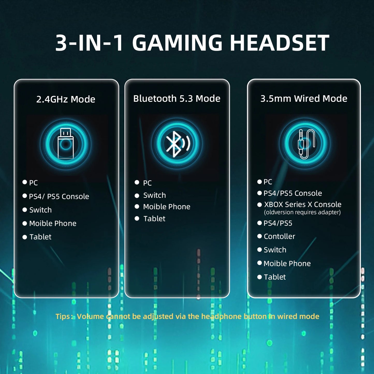 ATTACK SHARK L80PRO Wireless Gaming Headset 2.4G Bluetooth Wired 203g Ultra-Light Dual Mic 40mm Driver Low Latency Headphone