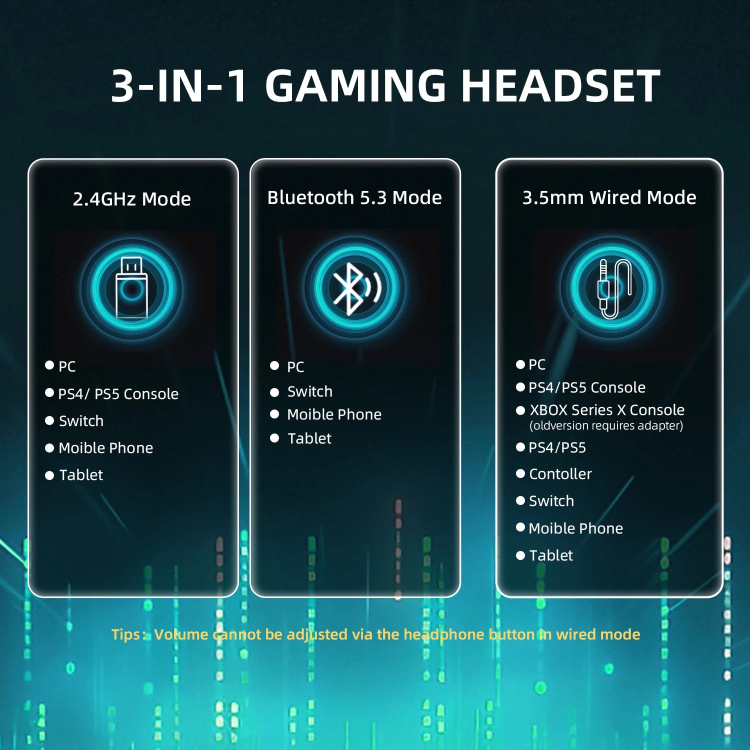ATTACK SHARK L80PRO Wireless Gaming Headset 2.4G Bluetooth Wired 203g Ultra-Light Dual Mic 40mm Driver Low Latency Headphone
