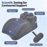 Adult Contoured Memory Foam Hip & Lumbar Support Cushion, Orthopedic Body Lift Pillow for Sitting Up, Flat Lying & Prone Rest