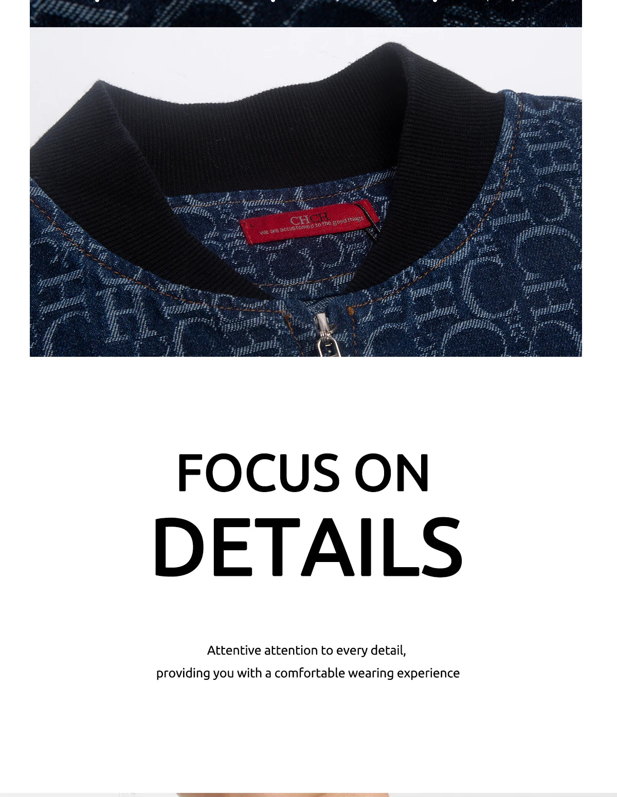 Spring Denim Casual Zipper Jacket – Simple Letter Print Coat