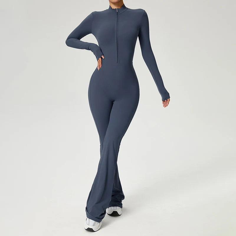 High-Performance Long Sleeve Yoga Jumpsuit