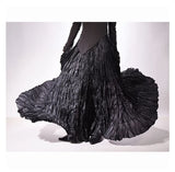 Elegant High-Waist Pleated Maxi Skirt for Women