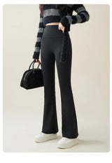 Women's Fleece-Lined High Waist Flare Leggings