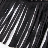 Women Studded Suede Collar Shawl Scarf Wrap Western Fringe Vest Boho Hippie Cowgirl Outfits