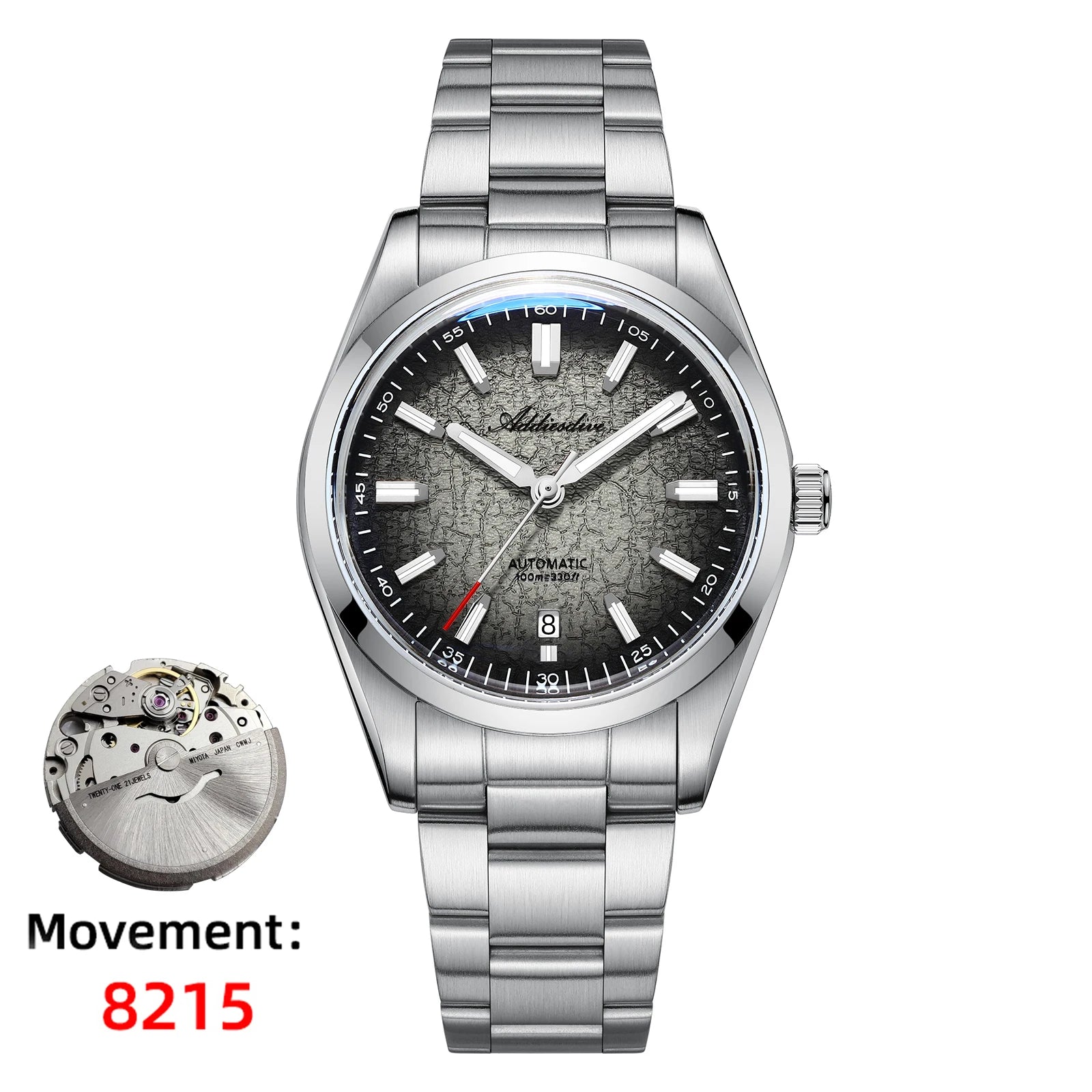 ADDIESDIVE Gradient Diver Watches for Men K1 Mineral Glass Stainless Steel Waterproof Automatic Mechanical Watches AD2531 Luxury