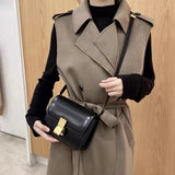 Women’s Genuine Leather Shoulder Bag 2025 Trend Brand Small Square Bags Luxury Designer Handbag Fashion Messenger BagsTofu Bags