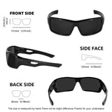 MAXJULI Polarized Sunglasses Wrap Around Sports Sunglasses for Big Wide Heads Men Women UV400 Sun Glasses 8232