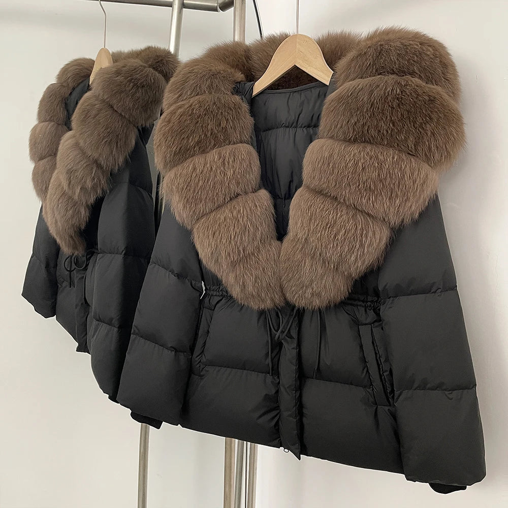 Premium Natural Fur Trim Down Jacket