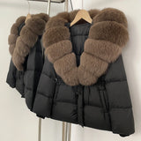 Premium Natural Fur Trim Down Jacket