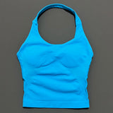 Impact Seamless Halter Longline Gym Top with Built-in Bra
