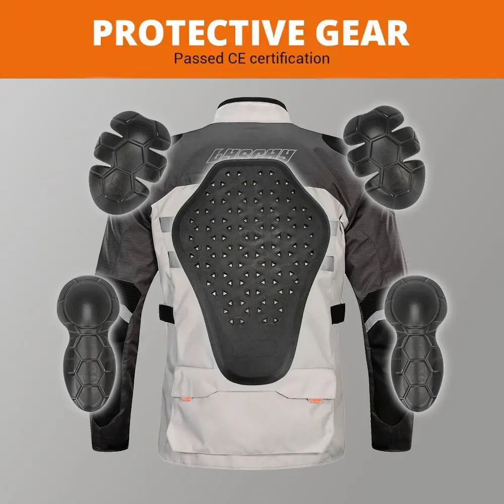 LYSCHY Motorcycle Jacket Pants Suit Cold-proof Waterproof Winter Men Motorbike Riding Moto Jacket Protective Gear Armor Clothing