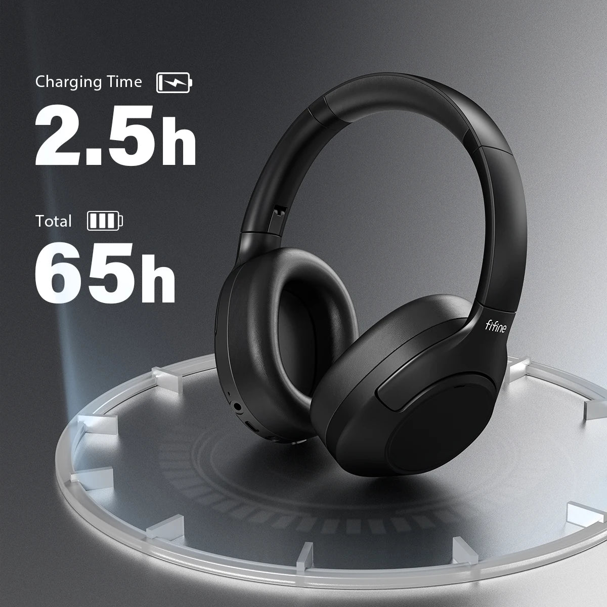 FIFINE Bluetooth wireless headset,Noise Canceling Headphones with Transparency Mode,Deep Bass,Clear Calls,80H Playtime -X3