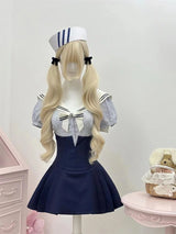 Japanese Sweet Preppy Style 2 Piece Set Women Kawaii Lace Patchwork Bow Tops + Y2k Plaid Mini Skirt Elegant Fashion Outifits New