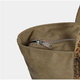 Women's Faux Suede Satchel Bag