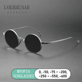 Ultra Light Pure Titanium Myopia Sunglasses Men Vintage Designer Small Round Frame Sunglasses Women Retro Luxury Brand Eyewear