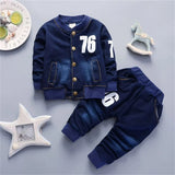 Toddler Boys' "76" Print Jacket & Denim Set
