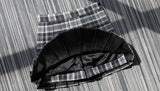 Plaid A-Line Mini Skirt – High Waist, Pocketed