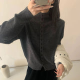 Women's Stand Collar Knit Cardigan Sweater