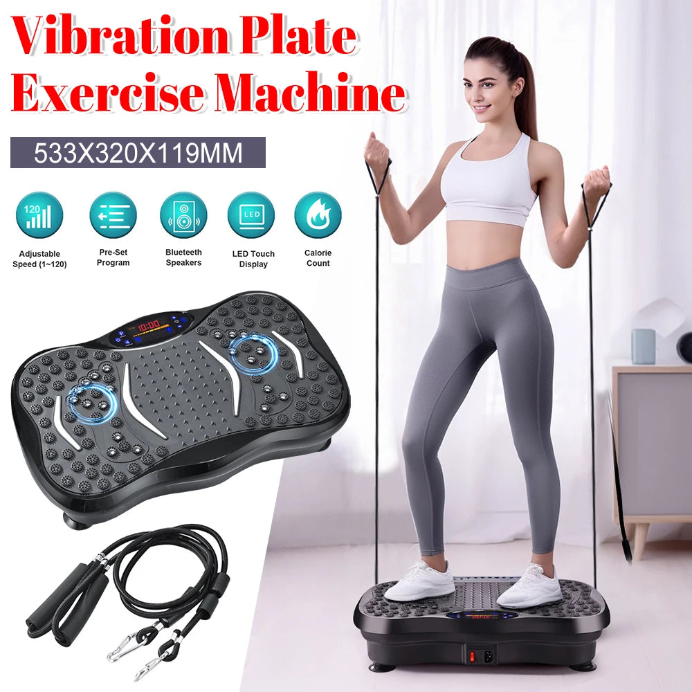 Vibration Plate Exercise Machine with Bluetooth & Full Body Shaker