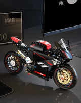FUNXINEE Technical 1:5 Scale V4 Motorcycle Building Blocks Set MOC Style Assembly Bricks STEM Educational Gift for Boys Girls