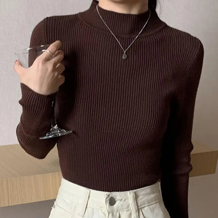 Women's Mock Neck Knit Sweater