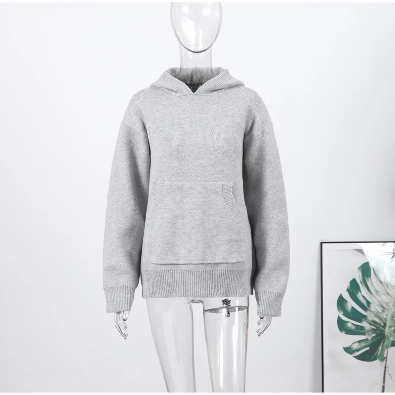 Women's Relaxed Hooded Pullover Sweater