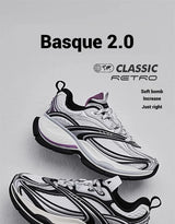 Xtep Basque 2 Casual Shoes for Men Height-increasing Mesh Cushioning Retro Millennium Daddy Female Shoes 875219320012