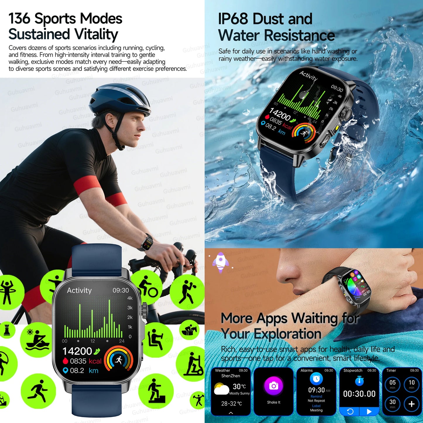 2026 New ECG+PPG Healthy Diagnose Smart Watch Men Body analysis Blood Pressure Lipid Uric Acid Women's Health Tracker Smartwatch