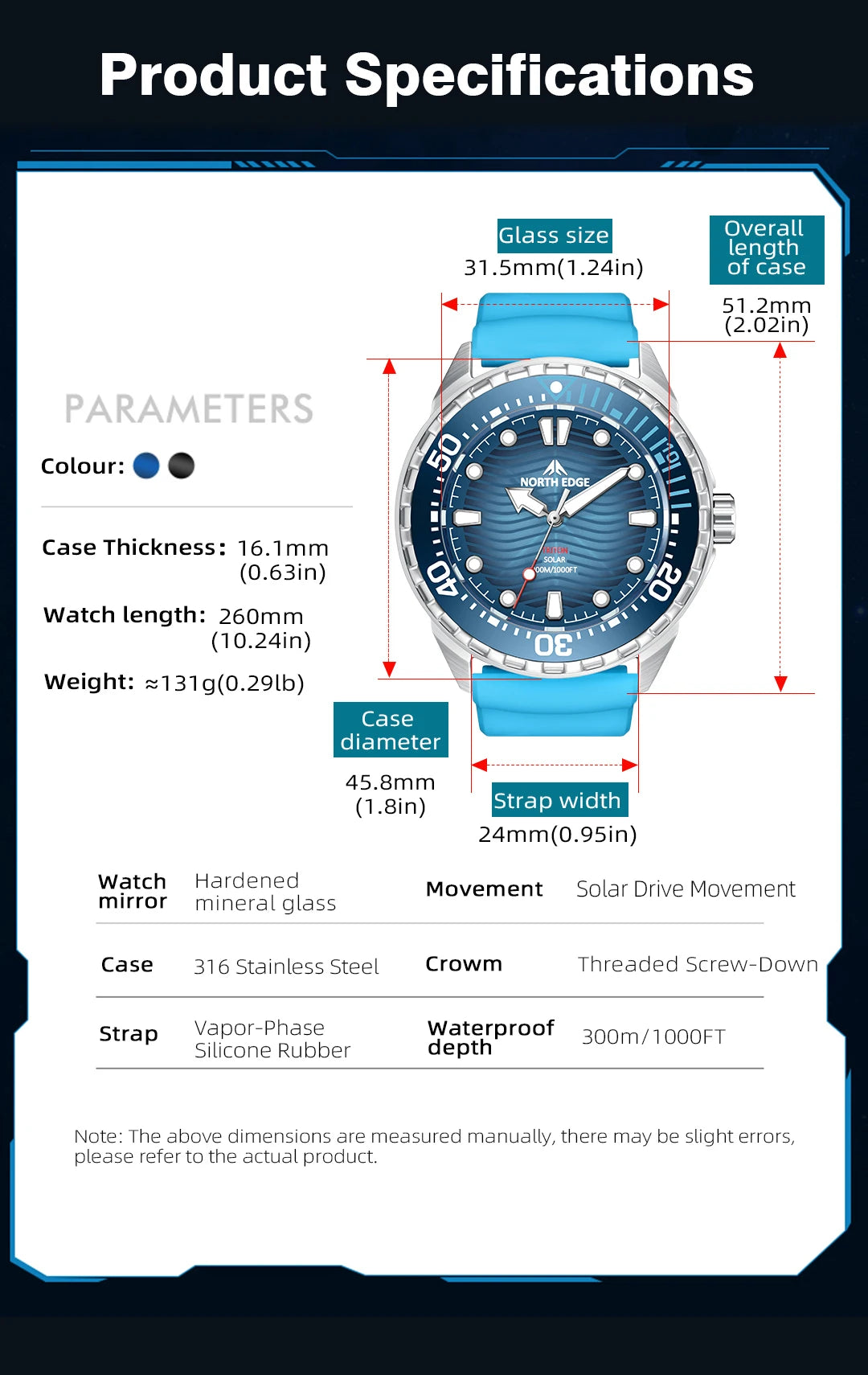 TRITON Men's Solar Dive Watch with Ceramic Bezel