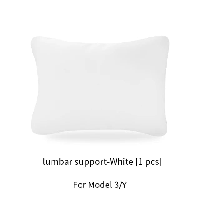 OULEX For Tesla Model 3 Y/Juniper Flocking/Leather Car Seat Neck Pillow Soft Memory Neck Pillow High-Quality Headrest Support